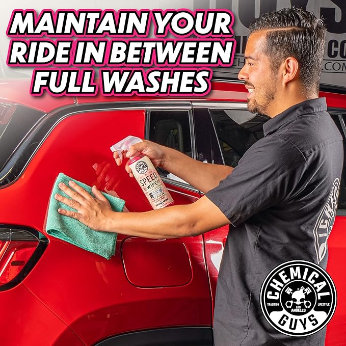 Chemical Guys, Speed Wipe Quick Detailer Spray, Gloss, Cherry, 1 Gallon | Spray-and-wipe detailer adds instant streak-free gloss on paint, glass, wheels and trim between washes, cherry