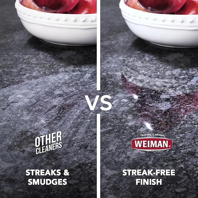 Weiman Disinfecting Granite Daily Clean & Shine Refill, 64 Oz - Safely Clean Disinfect and Shine Granite Marble Soapstone Quartz Quartzite Slate Limestone Corian Laminate Tile Countertop