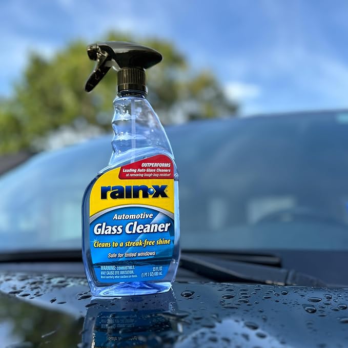 Rain-X RainX 630018 Glass Cleaner, Concentrated Streak-Free Formula for Car Windows, Windshield & Mirrors, Removes Bug Residue, Road Grime & Smoke Film - 23 Fl Oz