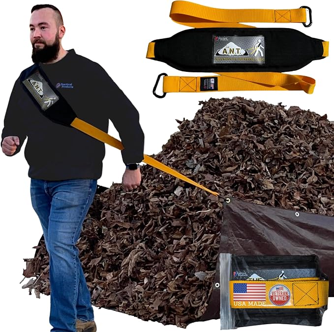 THE A.N.T. Tarp Tool - Heavy Duty Tarp Strap for Leaf and Yard Waste Compatible with Leaf Collector, Garden Tarps, Blower, Vacuum, Mulcher, Sweeper