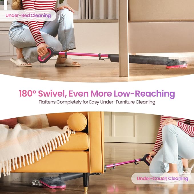 Schenley Lightweight Steam Mop for Hard Floors & Carpets | 3 Steam Modes, 10s Heat-Up, 248°F Steam, Up to 37 Min Steam Time, 20 ft Cord, Cord Wrap, Self-Standing, Chemical-Free