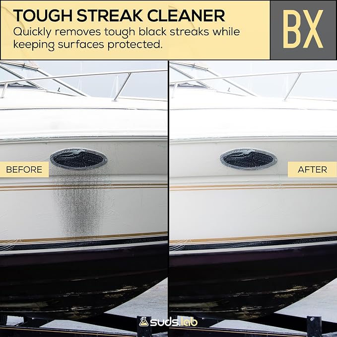 Suds Lab Marine BX Black Streak Remover – Fast-Acting Cleaner for Boats, Fiberglass, Vinyl & More, 32 oz.