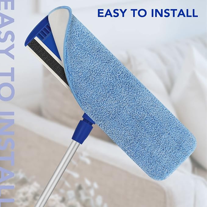 Replacement Microfiber Pad for Rubbermaid Commercial 18 Inch and 17 Inch Mop - 3 Pack Wet & Dry Commercial Cleaning Reusable Mop Refills Fit for Any Microfiber Flat
