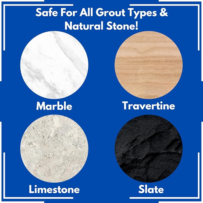 Grout Cleaner & Grout Sealer Bundle with Brush for All Tile & Stone 2/qts.