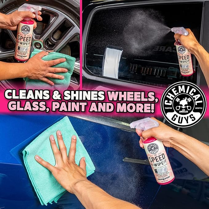 Chemical Guys, Speed Wipe Quick Detailer Spray, High Gloss, Cherry, 32 oz | Spray-and-wipe detailer adds instant streak-free gloss on paint, glass, wheels and trim between washes, cherry
