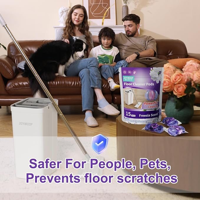 JOYMOOP Floor Cleaner for Mopping, 60 PCS Mopping Solution, Hardwood Floor Cleaner, Works Perfectly with Mop Bucket