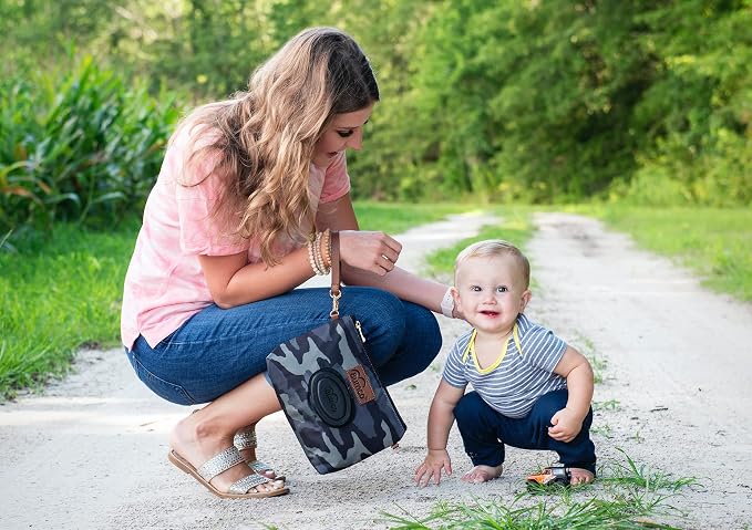Bumco Diaper Clutch - Portable Wipes Dispenser & Baby Travel Essentials, Airtight Refillable Wipes Container, Diaper Bag Purse