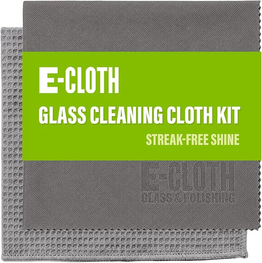E-Cloth Window and Glass Cleaner Kit, Just Add Water - 1 Kit | Chemical-Free Cleaning - Reusable & Machine Washable Towel, Versatile Use for Mirrors, Cars, & Lenses, Winter Green