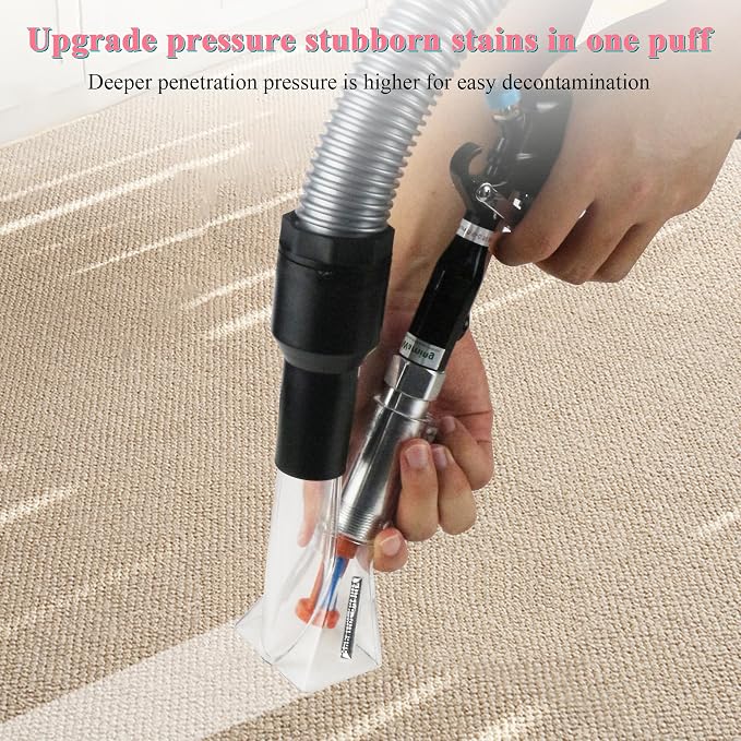 2in1 Car Cleaning Gun Detailing Dry Air Blow Gun & Vacunm Gun for Car | Multi-Purpose Vortex Air Cleaning Tool Detachable Sprinkler Head for Quickly Blasts Dirt from Surface with Air Compressor