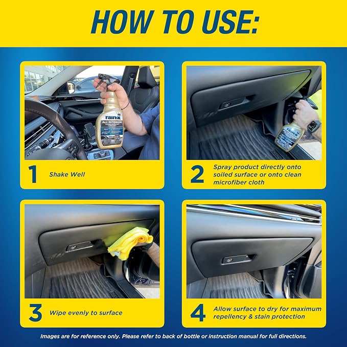 Rain-X 620232SRP All-Interior Cleaner Protectant & Repellent for Car Interiors, Cleans + Repels Liquid Spills & Dust without Residue, Cherry Scent 16 Fl Oz.