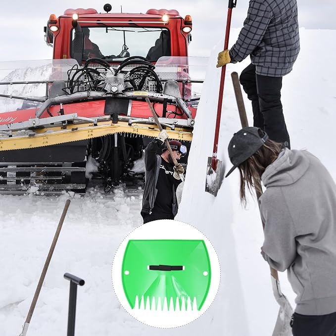 Mipcase Leaves Collecting Rake and Snow Sweeping Clamp for Garden Cleaning, Plastic Leaf Collector Tool with Handle for Outdoor Lawn and Snow Removal