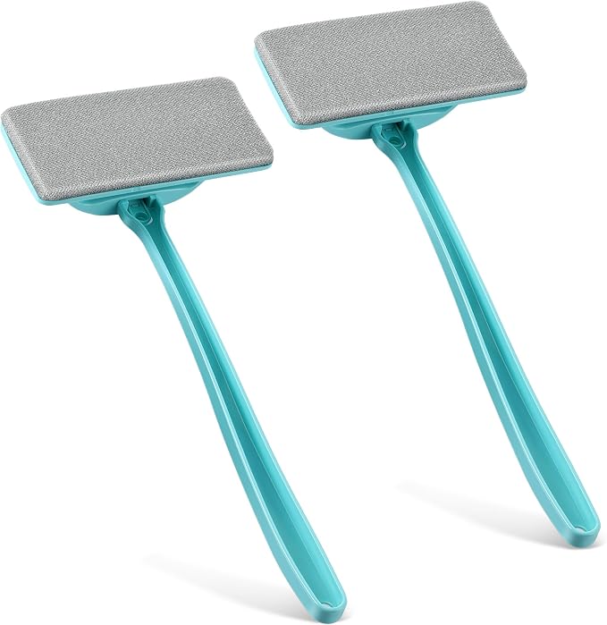 Enhon 2 Pack Mesh Screen Cleaner, Window Screen Cleaning Brush Washing Equipment, Detachable Window Cleaner Tool with Wet and Dry Dual Use