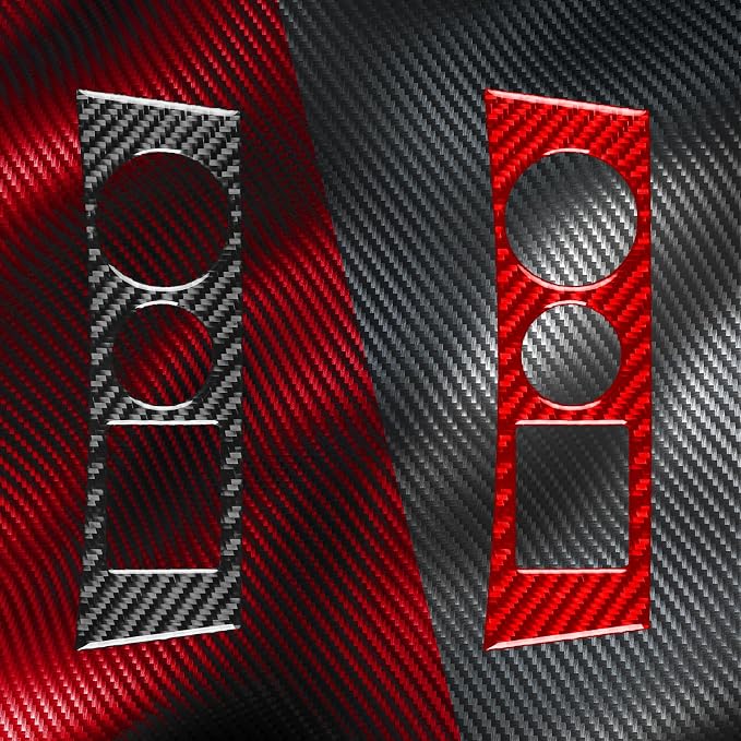 Power Outlet Panel Decals Fit for Mazda 3 Car Accessories 2004-2009 | for Mazda3 2004-2009 2005 2006 2007 2008|Real Carbon Fiber|Central Console Stickers Decorations|Type-A|Thick Overlay