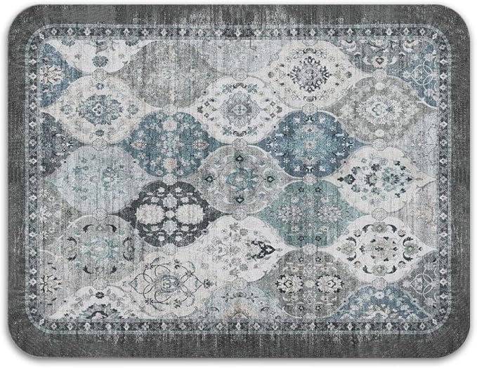 Dish Drying Mat, Vintage Rustic Boho Kitchen Dishes Absorbent Pad, 18x24in | Eco-friendly diatomite with non-slip rubber backing. Super absorbent mat for kitchen counters, coffee bars & sinks