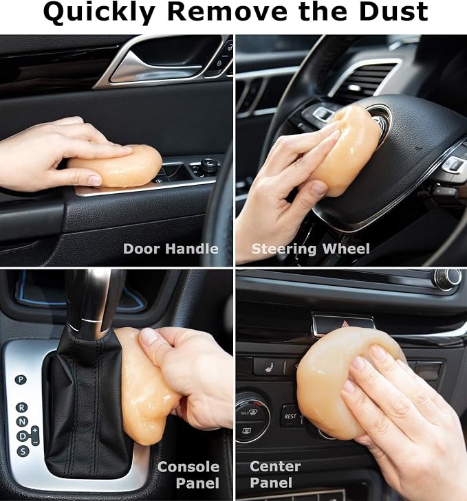 TICARVE Cleaning Gel for Car Detail Putty Cleaning Gel Auto Detail Tools Car Interior Cleaner Cleaning Mud Dust for Cars and Keyboard Cleaner Gel Clean Slime Reusable Car Vent Cleaner | Car Interior Cleaner Cleaning Slime Auto Detail Tools Putty Dust R...
