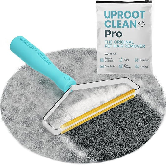 Uproot Clean Pro Pet Hair Removal Tool - Multi-Fabric Edge, Carpet Rake | Reusable Special Dog Hair Remover for Couch, Pet Towers, Rugs, Cat Mats, and Trunks & Much More, Patented Design