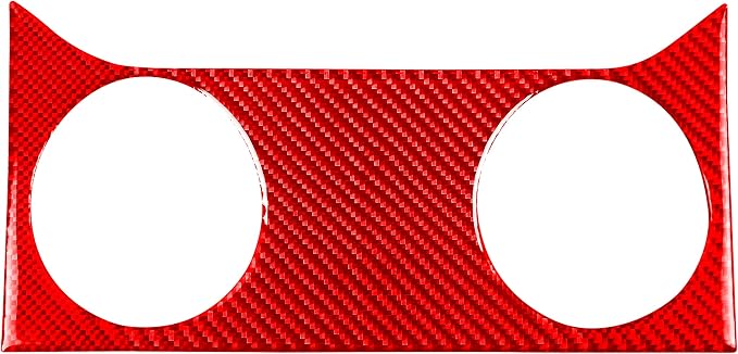 Red Real Carbon Fiber Trim for Ford Mustang Accessories | for GT Shelby 2005 2006 2007 2008 2009 Central Consoles Air Vent Wind Outlet Interior Thick Overlay Decal