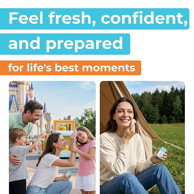 Impossibly Compact Travel Flushable Wipes - 99.5% Water and Aloe - Safe for Sensitive Skin & Hypoallergenic - Travel Essentials for Adults & Kids, Unscented, 48 Pack 288 Wipes