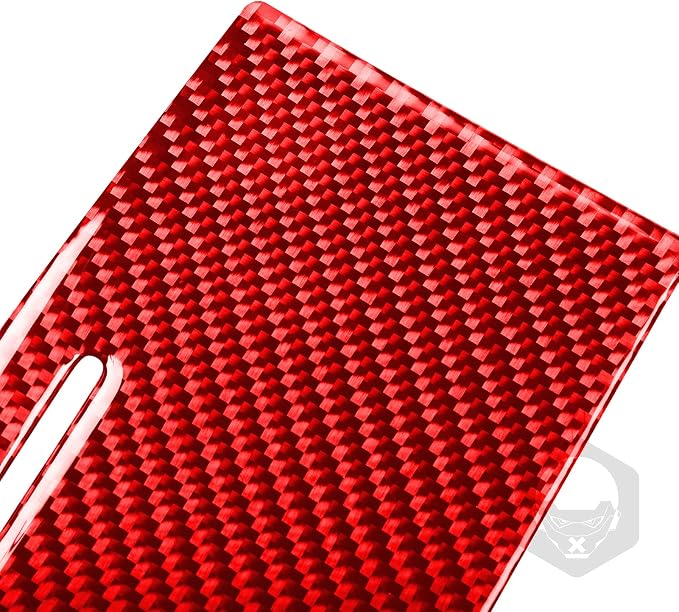 Car Decals Center Control Armrest Kit Panel Red Real Carbon Fiber Trim Stickers Compatible with Scion FR-S 2013 2014 2015 2016 / Toyota 86 2017 2018 2019 2020 Interior Accessories Type-A