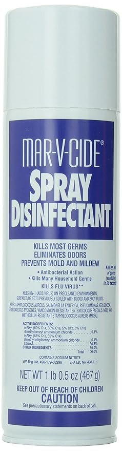 Spray Disinfectant, 16.5 oz – Hospital-Grade Disinfectant & Deodorizer Spray, Kills Germs, Bacteria, Viruses, Fungus & Mildew – For Salons, Barbershops, Gyms & Homes