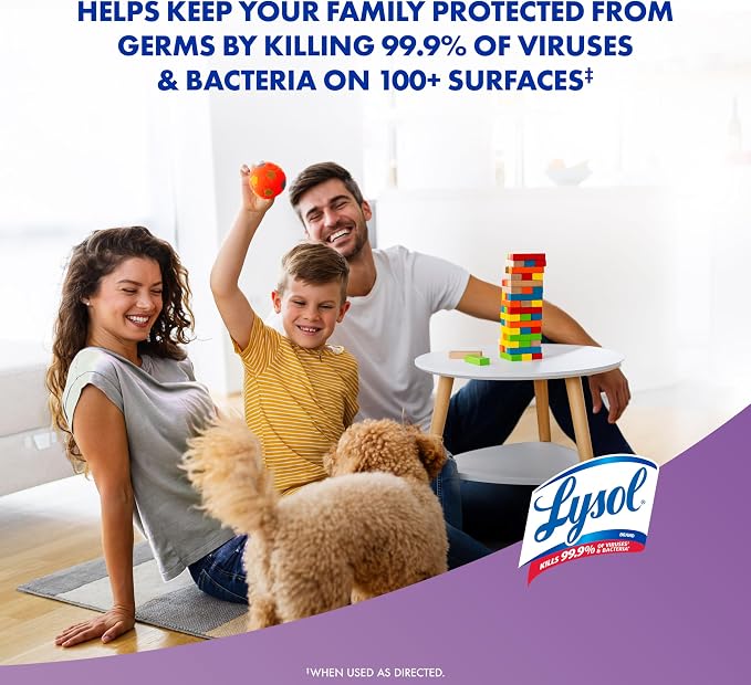 LYSOL Disinfecting Wipes, Multi-Surface, Lavender + Mango, 80 ct. (4 Pack)