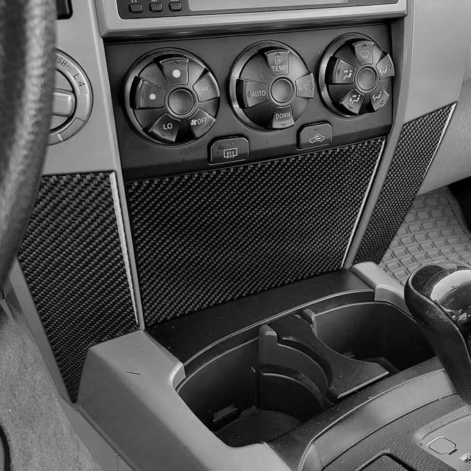 Storage Set Stickers Fit for Toyota 4Runner(N210) 2003-2009 | for 4 Runner SR5/Sport Edition/Limited | Real Carbon Fiber | Center Console Storage Cover Trim Set | Thick Overlay