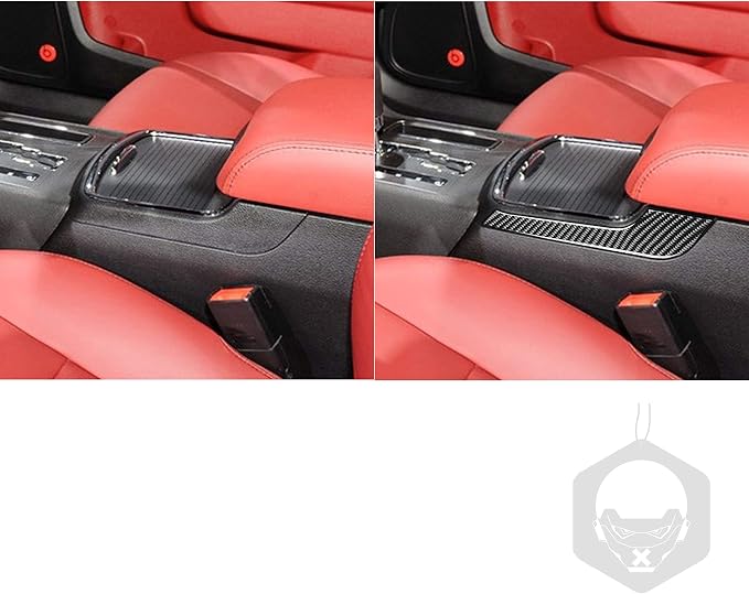 Real Carbon Fiber Trim for Dodge Charger Chrysler 300 Accessories | for Charger 2011+ Chrysler 300 2011-2023 Sides Central Armrest Sticker Interior Thick Overlay Decal