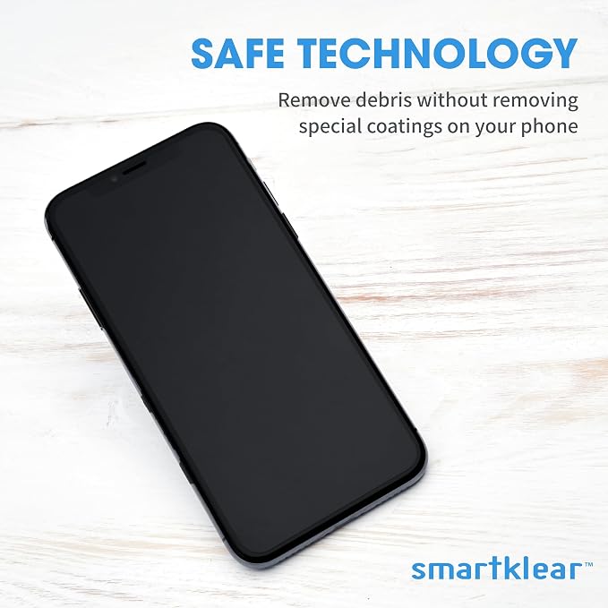 SmartKlear Smart Phone Screen Cleaner - Compatible with iPhones, Androids, and More - Cleaner with Carbon Microfiber Tech-Injected Purple-1 Count (Pack of 1)
