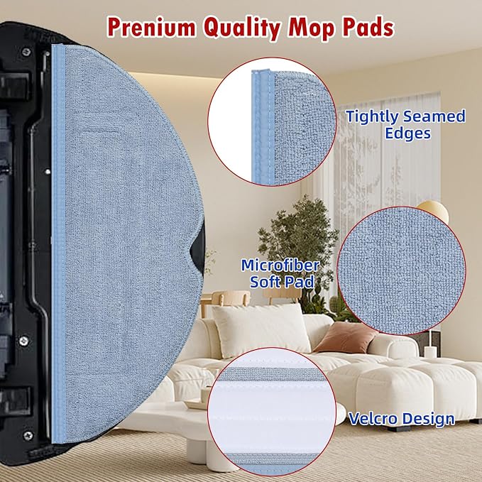 24 Pack Replacement Parts for Roborock S7 MaxV Ultra/S7 Pro Ultra Vacuum | 1 Main Brush, 1 Self-Cleaning Brush, 4 HEPA Filters, 4 Mop Pads, 6 Side Brushes, 6 Dust Bags, 1 Cleaning Brush, 1 Screwdriver