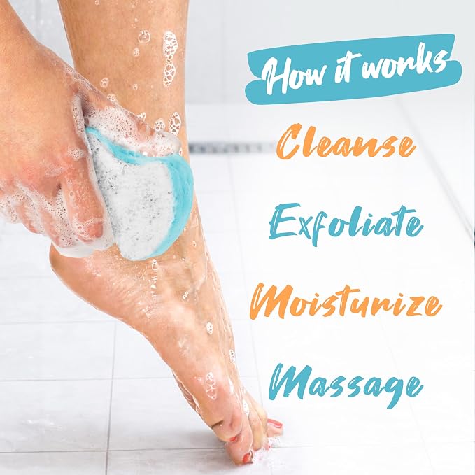Spongables Pedi Scrub Foot Exfoliating 20+ Wash Sponge, Clean & Fresh, 1 Count
