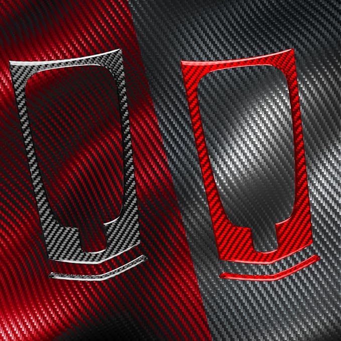 Gear Shift Panel Sticker Real Carbon Fiber Compatible with Cadillac CTS 2008 2009 2010 2011 2012 2013, Interior Car Trim Accessories