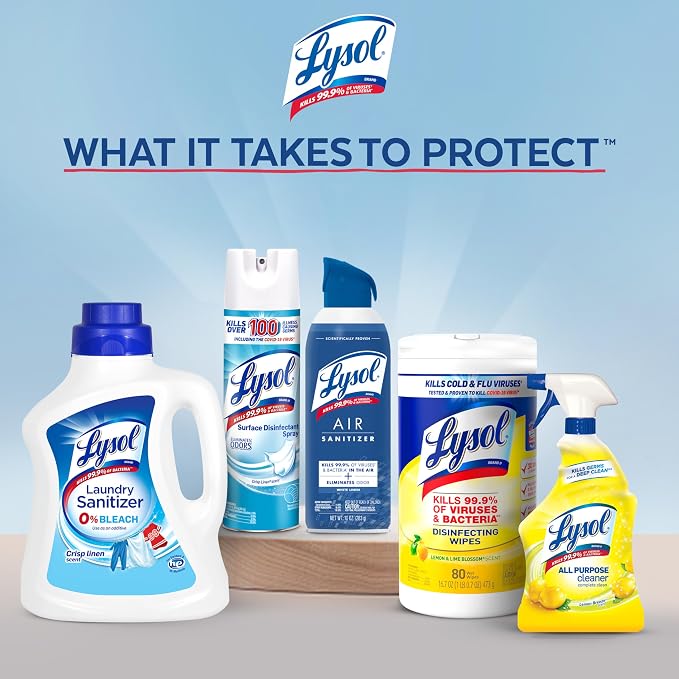 Lysol Power Foaming Bathroom Cleaner, Multipurpose Cleaner for Showers, Bathtubs, Sinks, Disinfectant Spray Kills 99.9% of Germs, Zero Bleach Cleaning Spray, 32 Oz.
