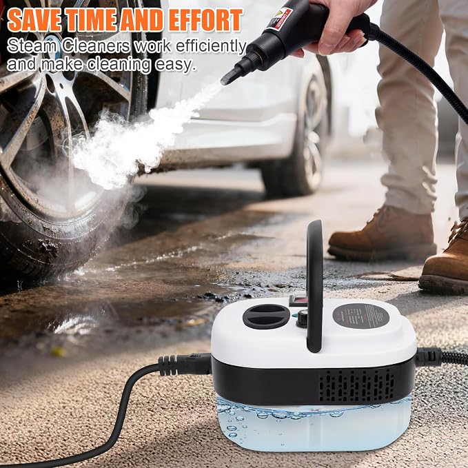 Foandbevi 7 in 1 Steam Cleaner 2500W High Pressure Steamer for Cleaning, Car Steamer Handheld Steam Cleaner for Home Use, Hardwood Floor Steam Cleaner for Upholstery, Kitchen, Bathroom, Grout