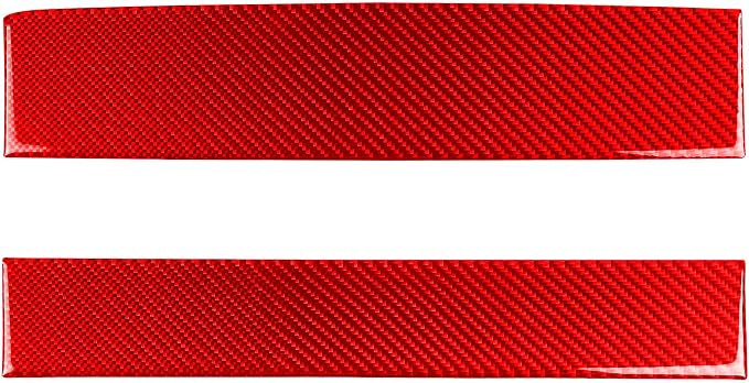 Red Real Carbon Fiber Trim for Ford Mustang Accessories | for GT Shelby 2005 2006 2007 2008 2009 Co-Pilot Dashboard Console Cover Strip Interior Thick Overlay Decal