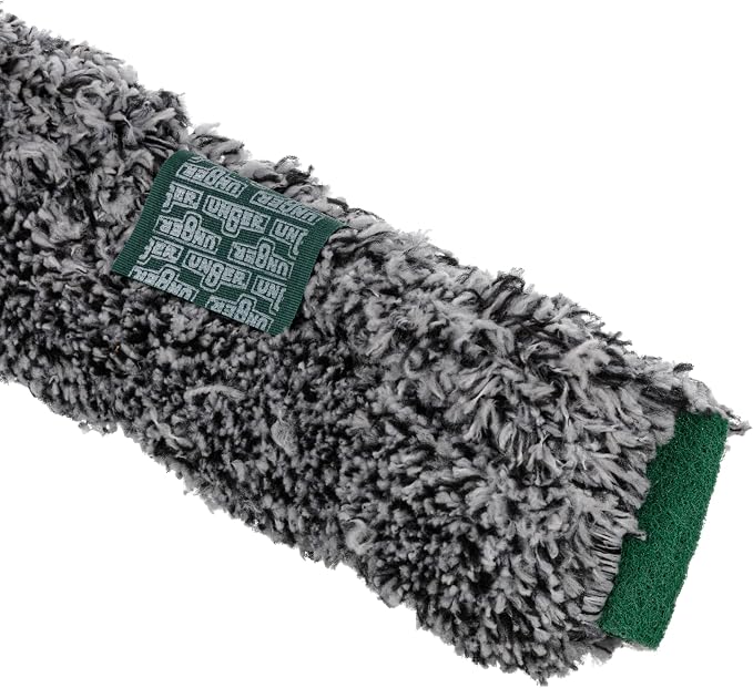 Unger Commercial Black Series 14" Power Washer Sleeve – High-Absorption Microfiber with Integrated Scrub Pad for Streak-Free Window Cleaning BS350