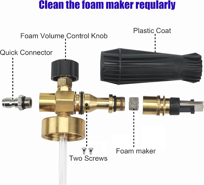 Tool Daily Pressure Washer Foam Cannon, Additional Orifice Nozzle 1.1mm | Adjustable Snow Foam Lance for Car Wash, 1/4 Inch Quick Connect, 1.5 Liter