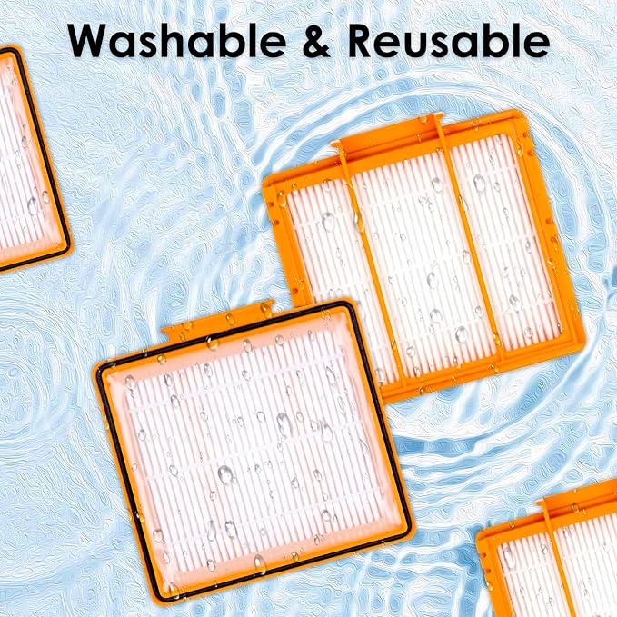 (6 Pieces) UR2650WS HEPA Filters for Shark UR2650WS, RV2820YE, AV2800ZE, AV2810YS, AV2501AE, RV2502AE, AV2501S AV2511AE RV2410WD RV2610WA RV2610WD RV2620WD Vacuum Filter Accessories, Replacement Parts