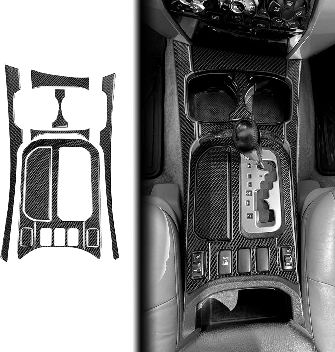 Fit for Toyota 4Runner(N210) 2003-2009 Control Gear Shift Trim Set | for SR5/Sport Edition/Limited | Real Carbon Fiber | Center Control | Accessories | Thick Overlay | Anti-scratch