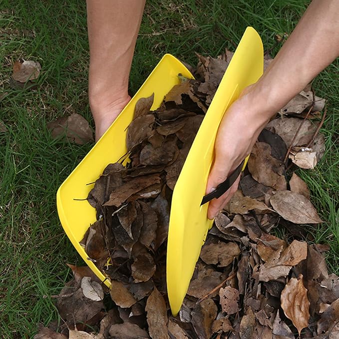 Leaf Grabber Rake Claws Efficient Debris Cleaning Portable Tool for Outdoor Cleaning Yellow 2PCS