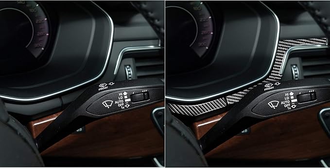Real Carbon Fiber Trim for Audi Accessories | for B9 A4 S4 A5 S5 2020-2025 / RS5 2021-2025 Center Control Knob Interior Thick Overlay Decal