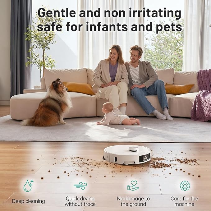 Floor Cleaning Solution Original Scent Compatible with Dreame Cleaning Solution, Residue & Streak Free, Suitable for All Robot Vacuum Cleaners and Wireless Wet Dry Dual-Use Vacuum Cleaners