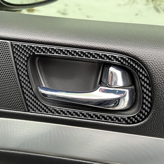 Real Carbon Fiber Trim for Infiniti Accessories | for G35 G37 G25 Q60 Q40 2007-2015 X S Coupe Door Inner Frame Interior Thick Overlay Decal - B