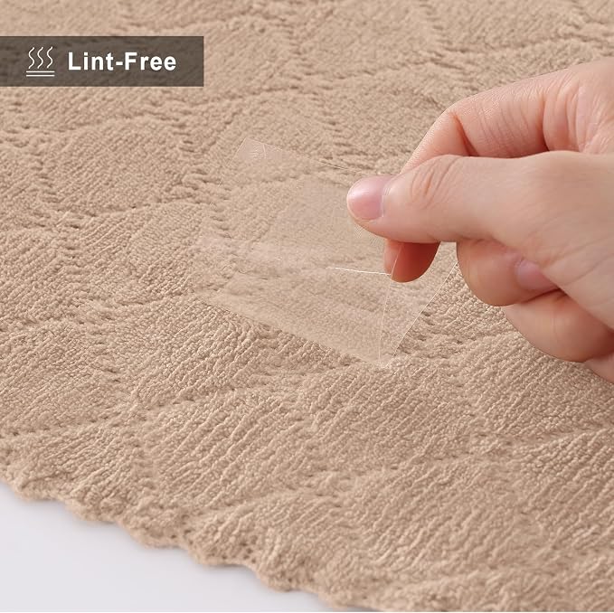Homaxy 12 Pack Dish Towels for Kitchen (10 x 20 Inches, Tan), Super Soft and Absorbent Coral Velvet Dish Cloths for Washing Dishes, Nonstick Oil Fast Drying Microfiber Cleaning Cloth