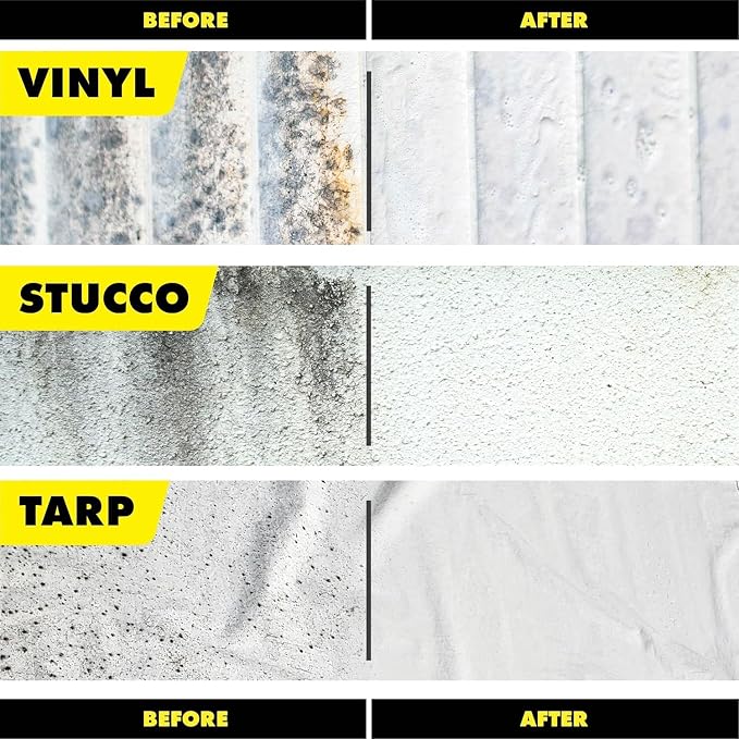 STAR BRITE Mold Stain & Mildew Stain Remover + Surface Cleaner with BUFFERED-BLEACH TECHNOLOGY, 22 Fl Oz
