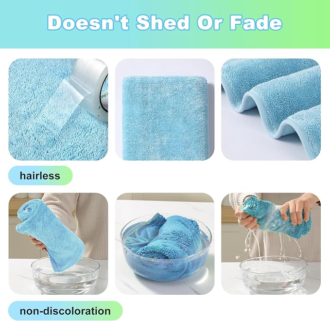 JOYMOOP Microfiber Towels for Cars, 2 Pack 63" x 29.5" Car Drying Towel, Blue Reusable Car Towel, Quick Drying Car Microfiber Cleaning Cloth for RVs, SUVs, Trucks