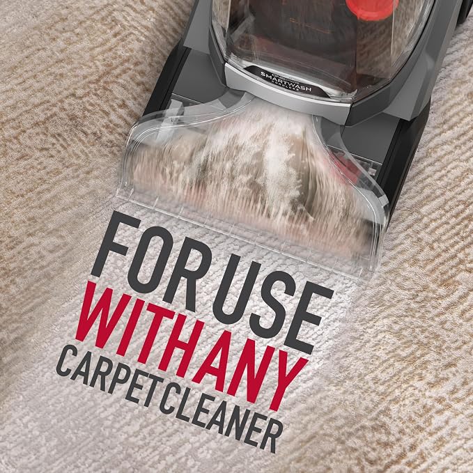 Hoover Pure Essentials Carpet Cleaner Solution, 50 oz., Fresh Rain Scent, Natural Plant Based Formula, Deep Cleaning Carpet Shampoo Solution, Pair with Hoover Carpet Cleaner Machine | Natural Plant Based Formula, Deep Cleaning Carpet Shampoo Solution, ...