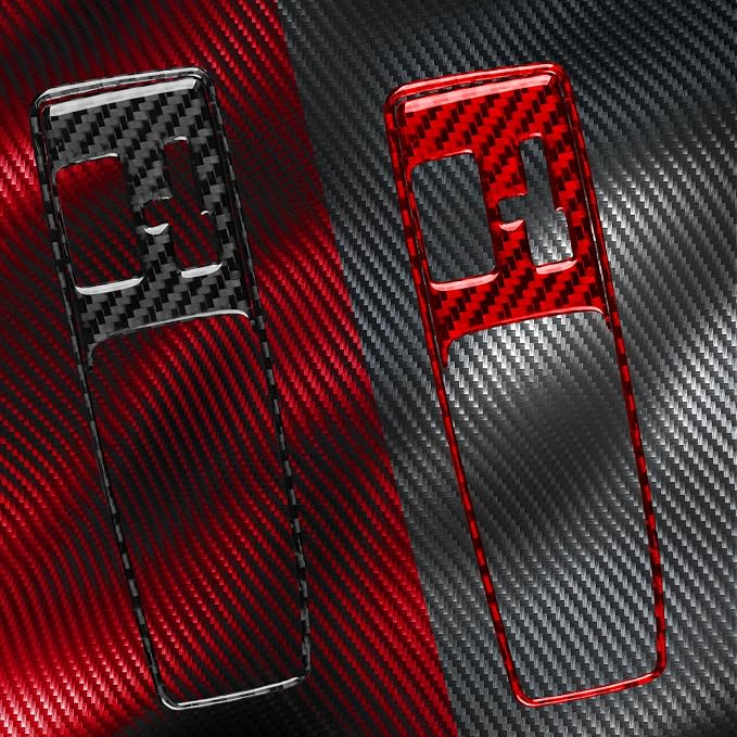 Real Carbon Fiber Gear Shift Stickers Fit for Audi A3 8Y S3 2021-2025 | Gear Shift Indicator Panel Trim Center Console | Accessories | Thick Overlay | Anti-scratch