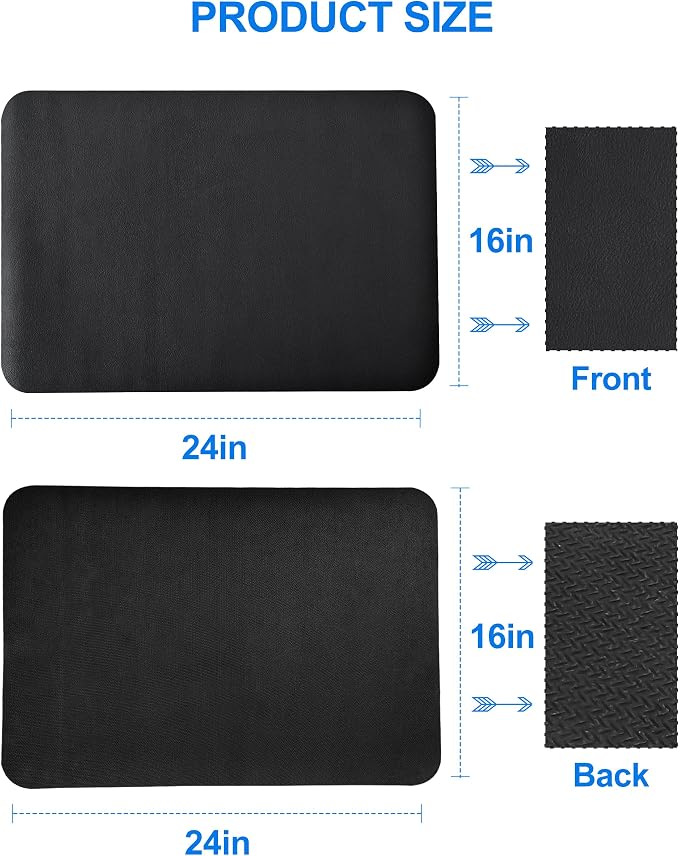 Dish Drying Mat for Kitchen Counter, 16"x24" Dish Drying Pad with Non-slip Rubber Backed, Hide Stain Anti Absorbent for Kitchen Counter, Drying Mat for Coffee Machine Dish Rack (Black)