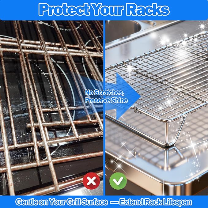 Palksky Oven Rack Cleaning Bags, 15.7 x 23.7 in Heavy Duty No Scrub Bags for Use with Oven Cleaner, Reusable Leak-Resistant PE Bags for Grill Grates & BBQ Racks, No Cleaner Included, 3 Pack