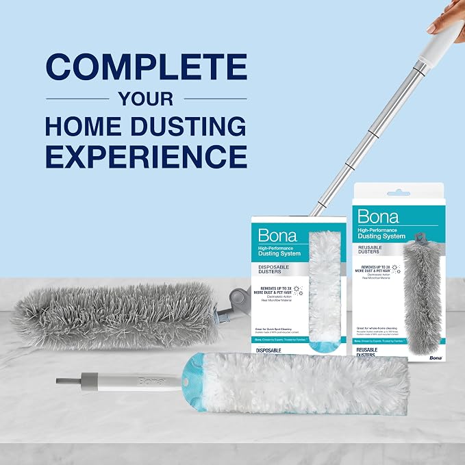 Bona Disposable Dusters - 5 Pack - High Performance Dusting System | Microfiber Dusters Remove Dust and Pet Hair for Quick Spot Cleaning